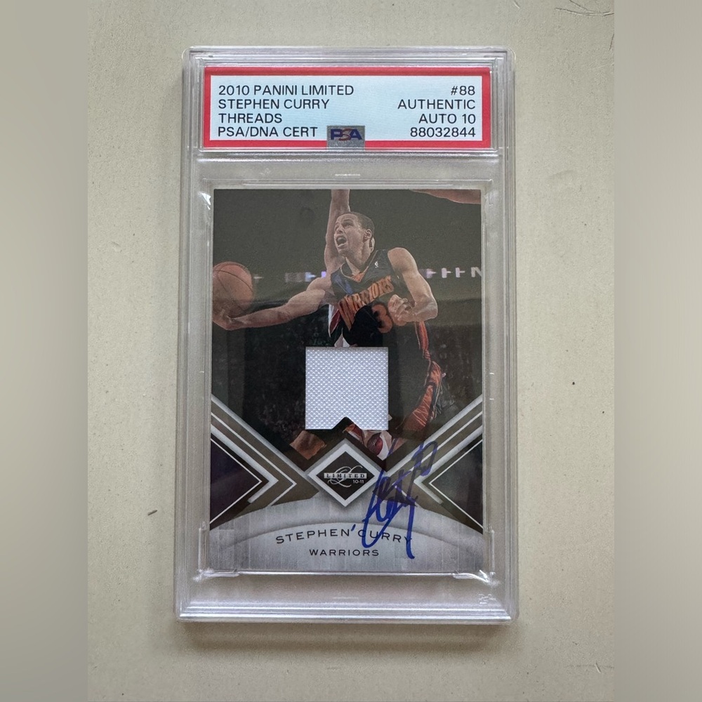 2010 Panini Limited Stephen Curry Threads /199 #88 Authentic Autograph Warriors